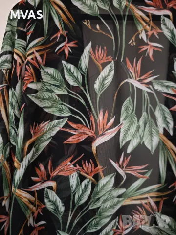 Нова плажна воалена наметка кафтан на листа XS S размер, снимка 4 - Бански костюми - 49509356