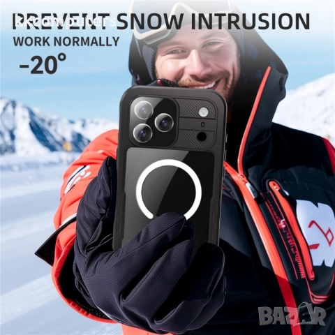Водоустойчив калъф REDPEPPER за iPhone 17 Pro Max – IP68 защита и MagSafe съвместимост, 3 цвята, снимка 9 - Калъфи, кейсове - 52165211