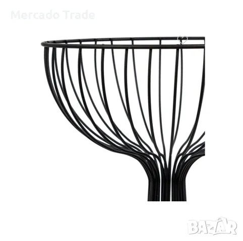 Метална фруктиера Mercado Trade, Кръгла, 2 нива, Черна, снимка 5 - Аксесоари за кухня - 49171783
