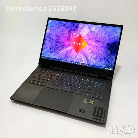 HP Omen 16/144Hz/Ryzen 7 6800H/RTX 3070 Ti/16GB DDR5/512GB NVMe/RGB, снимка 3 - Лаптопи за игри - 56018418
