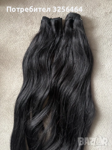 Продавам естествена славянска коса черна , снимка 3 - Продукти за коса - 53629637