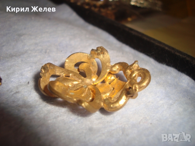 2 СТАРИ БРОНЗОВИ ПОЗЛАТЕНИ БИЖУТА БРОШКИ НАКИТИ РЪЧНА ИЗРАБОТКА - за КОЛЕКЦИЯ 23738, снимка 6 - Антикварни и старинни предмети - 36095042