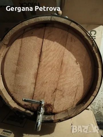 Дървено буре 10 литра с метална канелка , снимка 3 - Други стоки за дома - 48034467