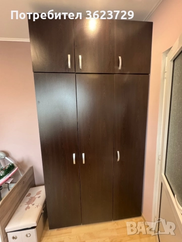 Гардероб с надстройка трикрилен гардероб с надстройка Виденов 