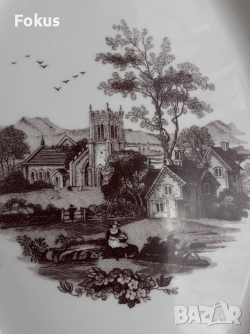 Уникално красиво плато поднос порцелан Италия, снимка 7 - Антикварни и старинни предмети - 53490504