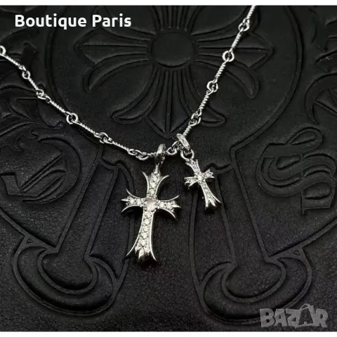 Chrome Hearts колие медальон с мойсанити