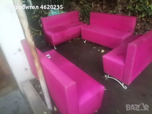 Комплект градински дивани от ковано желязо 