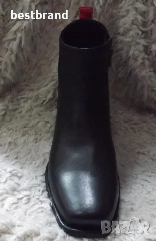 Дамски елегантни боти от естествена кожа, на нисък ток, код 324/130 , снимка 2 - Дамски боти - 48233124