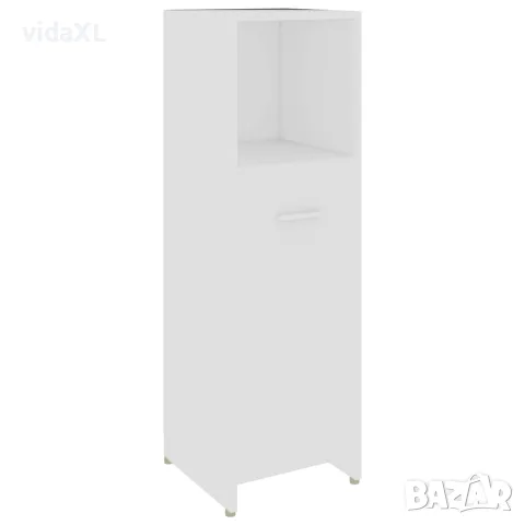 vidaXL Шкаф за баня, бял, 30x30x95 см, инженерно дърво, снимка 1 - Шкафове - 56147717