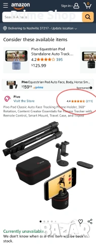 360° AI Стойка за Смартфон с Проследяване, Личен Оператор Pivo Pod Classic, снимка 2 - Чанти, стативи, аксесоари - 53434073