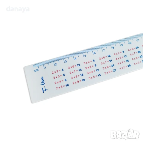 6045 Ученическа линия с таблицата за умножение, 30 см, снимка 3 - Ученически пособия, канцеларски материали - 51183399