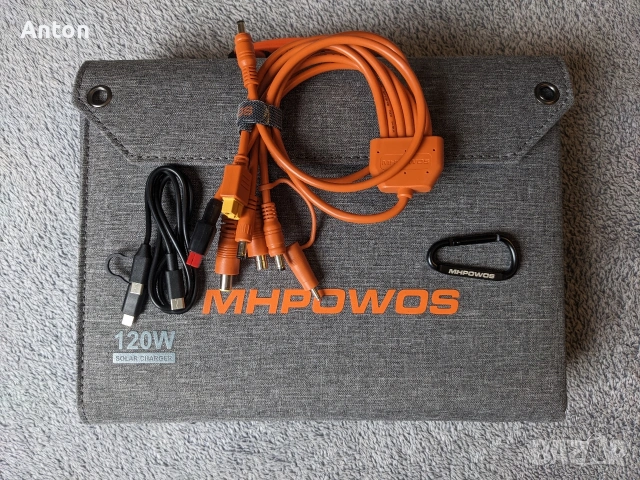 Високоефективен соларен панел 120W. Лек и сгъваем, снимка 6 - Друга електроника - 53235083