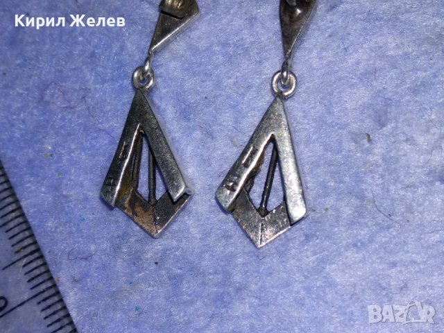 СТАРИ СРЕБЪРНИ РЕТРО ОБЕЦИ ОКСИДИРАНО СРЕБРО 925 АВТОРСКА РЪЧНА АЖУРНА МАЙСТОРСКА ИЗРАБОТКА 38241, снимка 8 - Антикварни и старинни предмети - 40921072