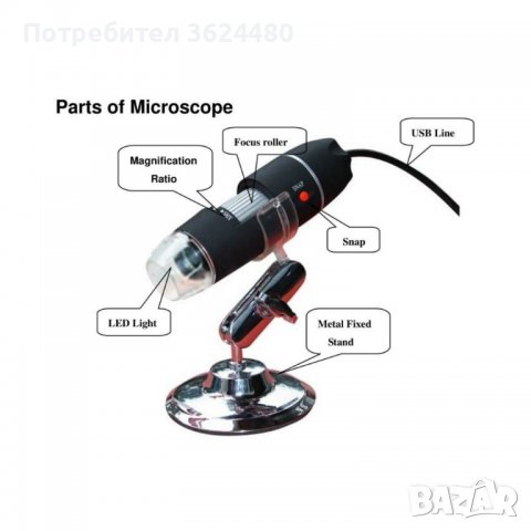 Дигитален микроскоп с USB, снимка 6 - Други инструменти - 40158211