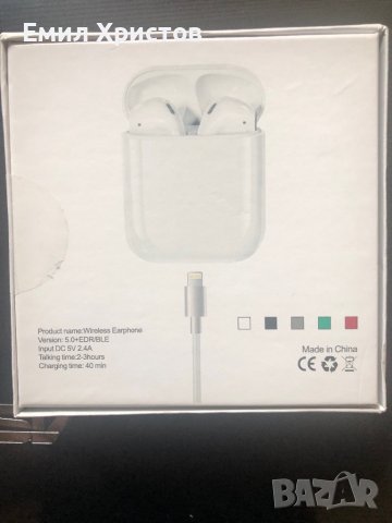 Безжични слушалки тип Airpods i12, снимка 2 - Слушалки, hands-free - 41409638