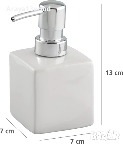 Керамичен дозатор за сапун Wenko 0.245мл, бял, снимка 2 - Други стоки за дома - 52034531