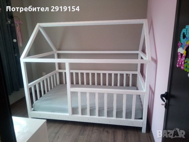 Детско легло тип къщичка, снимка 4 - Мебели за детската стая - 34274620
