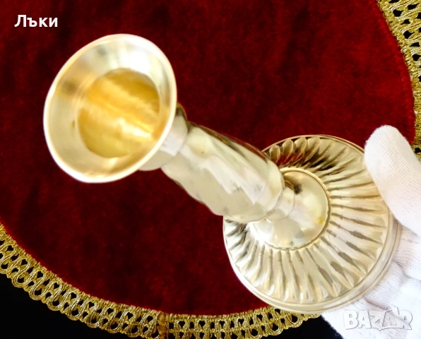 Бронзов свещник,многостенен. , снимка 3 - Антикварни и старинни предмети - 51789820
