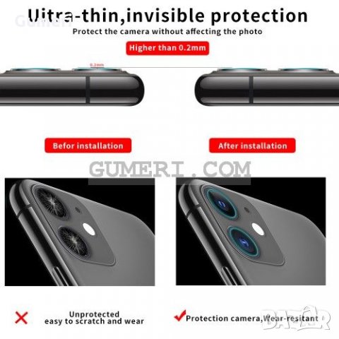 Apple iPhone 11 - Протектор за Камерата - Закалено Стъкло, снимка 4 - Фолия, протектори - 34445821