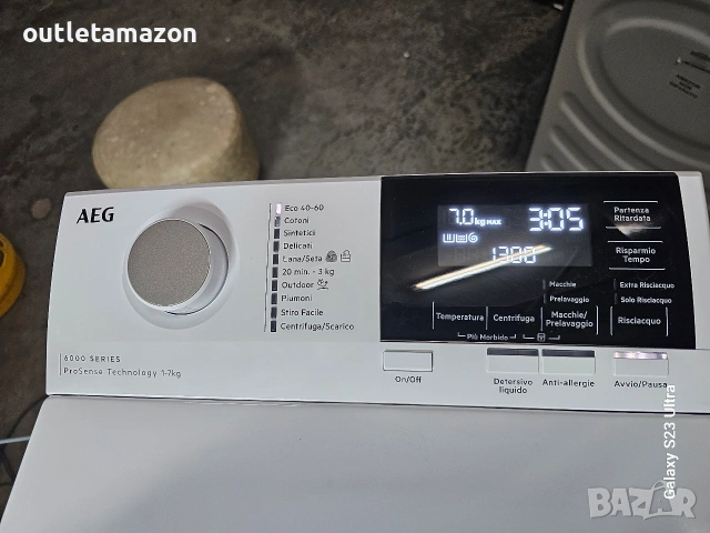 пералня с горно зарежданеAEG LTR6G37A серия 6000 Prosense® 7 кг , снимка 2 - Перални - 53137454