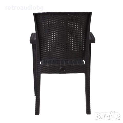 Градински стол LORA в тъмно кафяв цвят, снимка 3 - Градински мебели, декорация  - 52736345