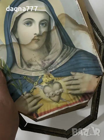 Печат на светото сърце Исус и Мария / Мадона Викторианската епоха, снимка 6 - Антикварни и старинни предмети - 56050018