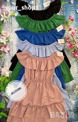 Дамска къса рокля 5 цвята , снимка 1