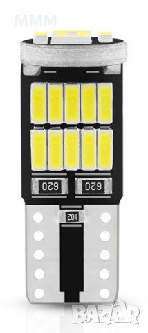 Лед крушки LED Т10 W5W canbus white red