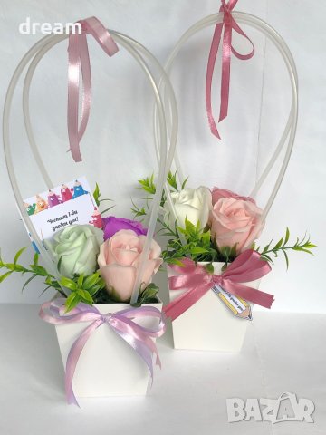 Букет от сапунени рози, снимка 4 - Подаръци за жени - 41926042