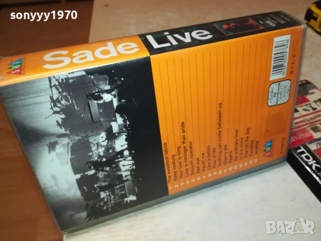 SADE-ORIGINAL HI-FI VHS VIDEO TAPE 2408251058, снимка 5 - Други музикални жанрове - 51470904