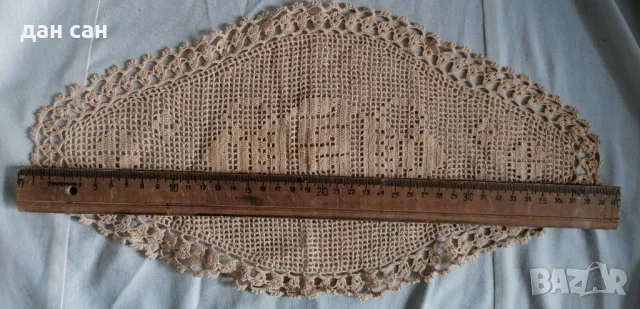 ретро ръчно плетено на кука подложка дантела 2, снимка 1