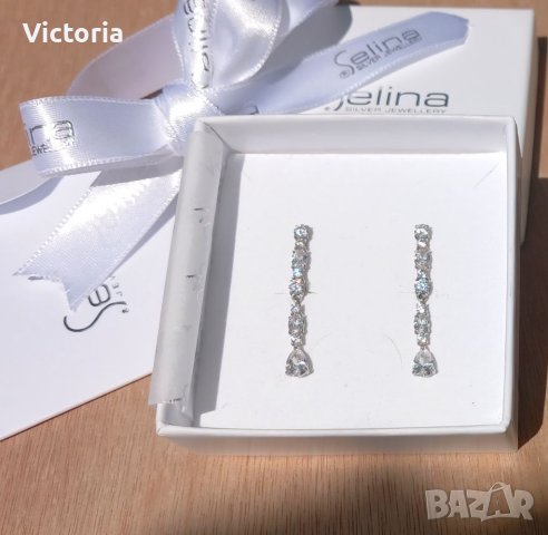 Сребърни обеци TENDER BRILLIANCE , снимка 2 - Обеци - 41551457