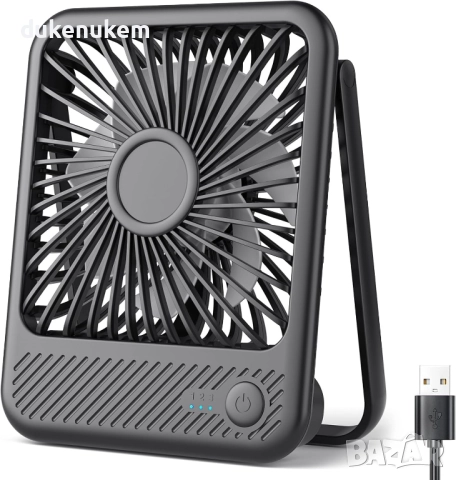 USB Настолен вентилатор – Мини вентилатор с 3 скорости и тих режим 35 dB