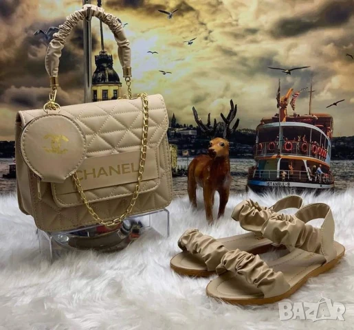 Дамски комплект Чанта и сандали  chanel на едро, снимка 4 - Чанти - 51148836