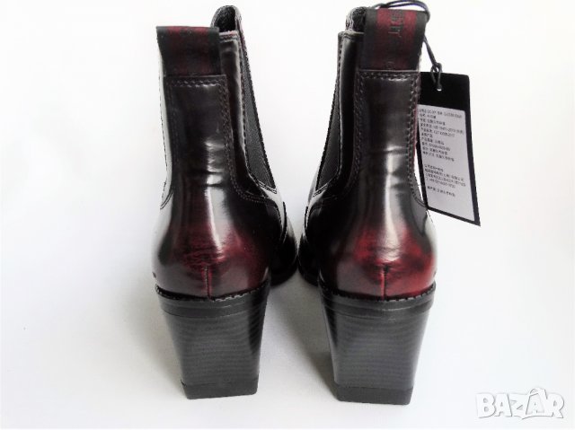 Нови и намалени G-Star Tacoma Boots Dk Bordeaux Дамки Боти Естествена Кожа Номер 40 отговарят на 39, снимка 4 - Дамски боти - 34100469