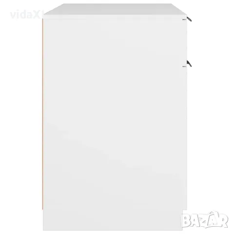 vidaXL Бюро, бяло, 100x50x75 см, инженерно дърво, снимка 8 - Бюра - 56147938