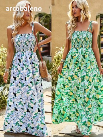 Дамска лятна ваканционна ежедневна бохемска рокля, 2цвята 