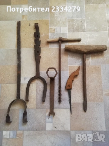 Стари инструменти за направа на колела за каруца, ръчно изработени,, снимка 2 - Антикварни и старинни предмети - 39969492