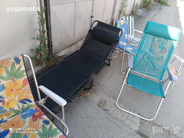 шезлонг сгъваем черен стол за плаж, черно легло , снимка 4 - Къмпинг мебели - 41620331