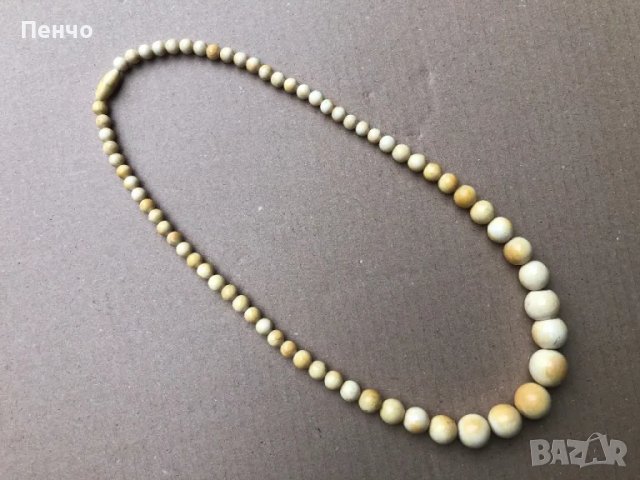 старо колие /гердан, огърлица/ - слонова кост, снимка 1