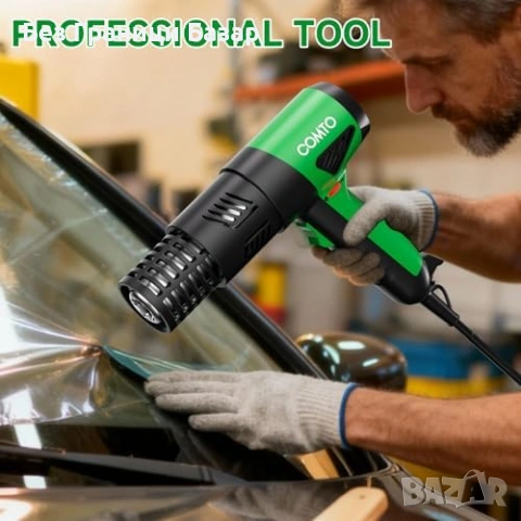 Нов Термопистолет 1800W 1.5s нагряване 50-650°C защита 4 накрайника, снимка 6 - Друга електроника - 53744503