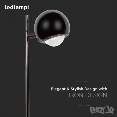 Настолна LED Лампа 6W Черна Топло Бяла Светлина, снимка 3 - Настолни лампи - 41737375