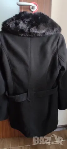 Черно дамско палто, снимка 3 - Палта, манта - 47702392