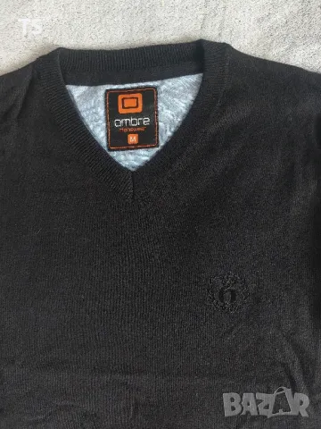 Мъжки черен пуловер М размер, снимка 7 - Пуловери - 48802609
