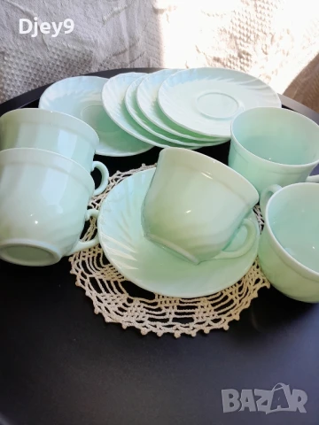 Винтидж arcopal jadeite France 🇫🇷 1970 , снимка 2 - Антикварни и старинни предмети - 51135741