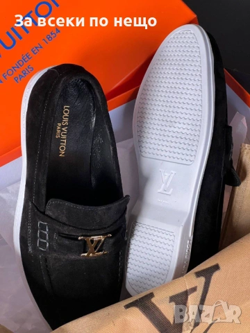 Louis Vuitton Мъжки Ежедневни Обувки Естествена кожа Луис Витон - Налични Различни Цветове Код E1279, снимка 13 - Ежедневни обувки - 53756280