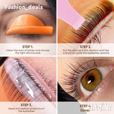 Нови 10 броя Силиконови повдигащи подложки за къдрене извиване на мигли Жени Многократна употреба, снимка 3 - Други - 41956126