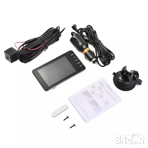 Видеокамера за автомобил дисплей 4.3 Full HD 1080p с предна и задна камера, снимка 4 - Камери - 49468361