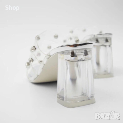 👡 Сандали на ток на Zara , снимка 3 - Дамски обувки на ток - 53774823