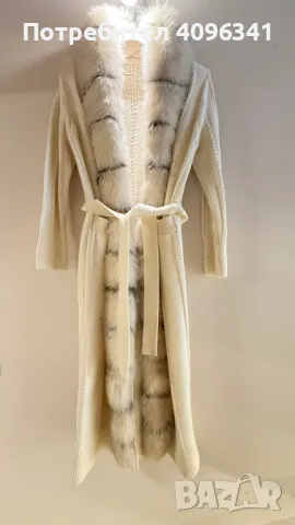 Кардиган с естествена ангора, снимка 2 - Палта, манта - 49466012